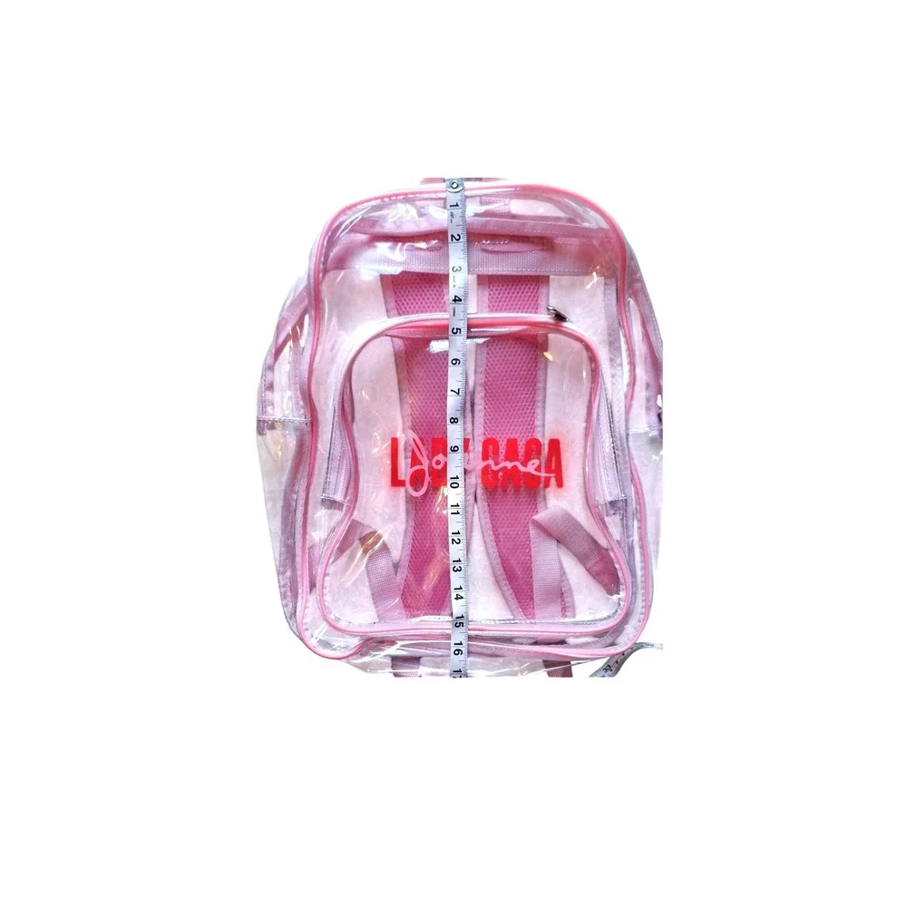 Lady Gaga Joanne World Tour Pink Clear Stadium Backpack Official Merch 2017